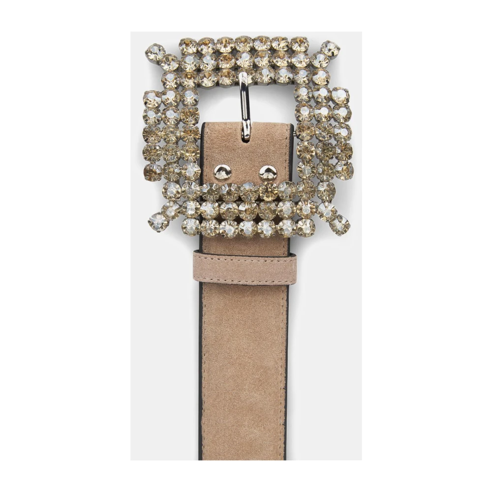 Alma en Pena Strass gesp riem Brown Dames