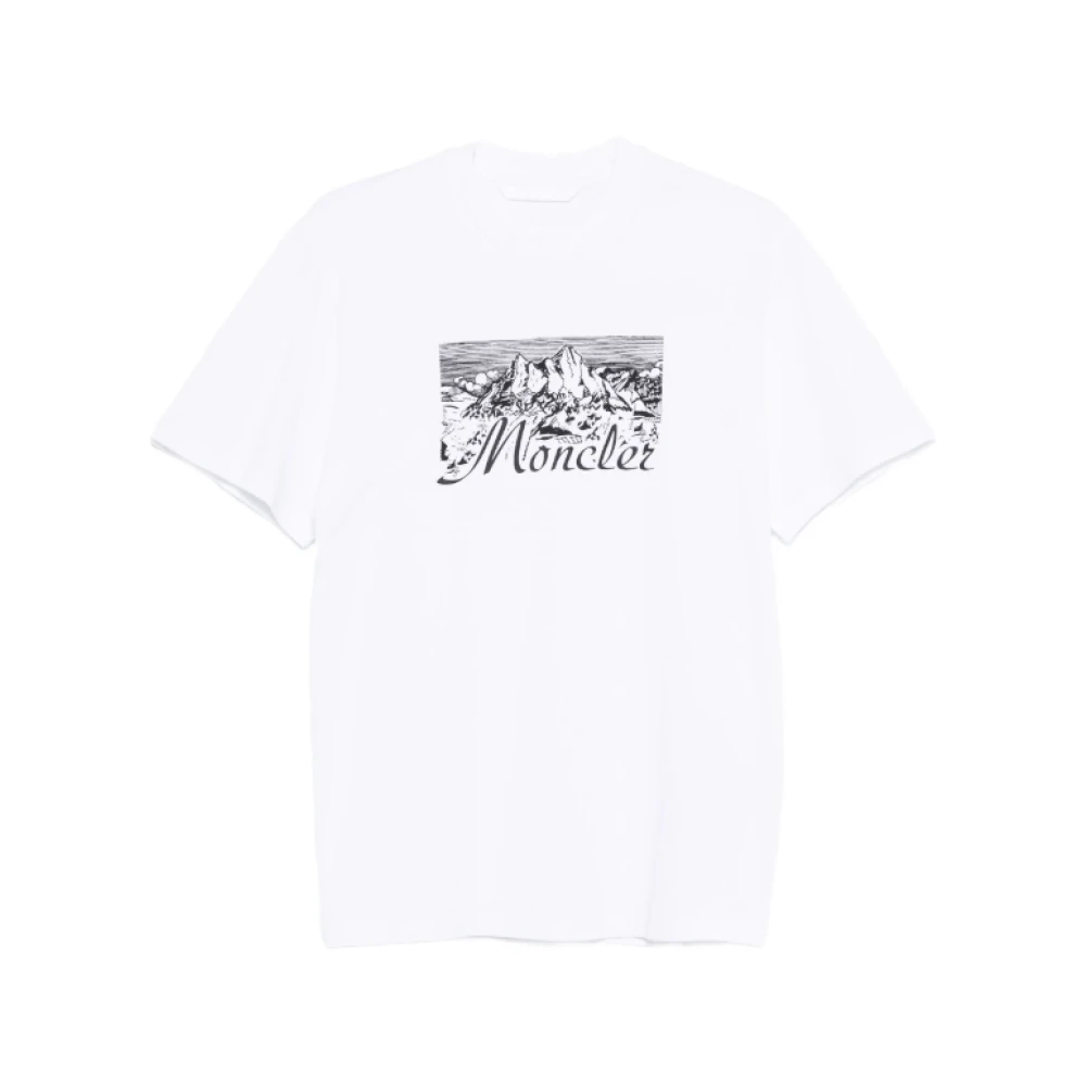 Moncler - Tops > T-Shirts - White - Moncler - Modalova