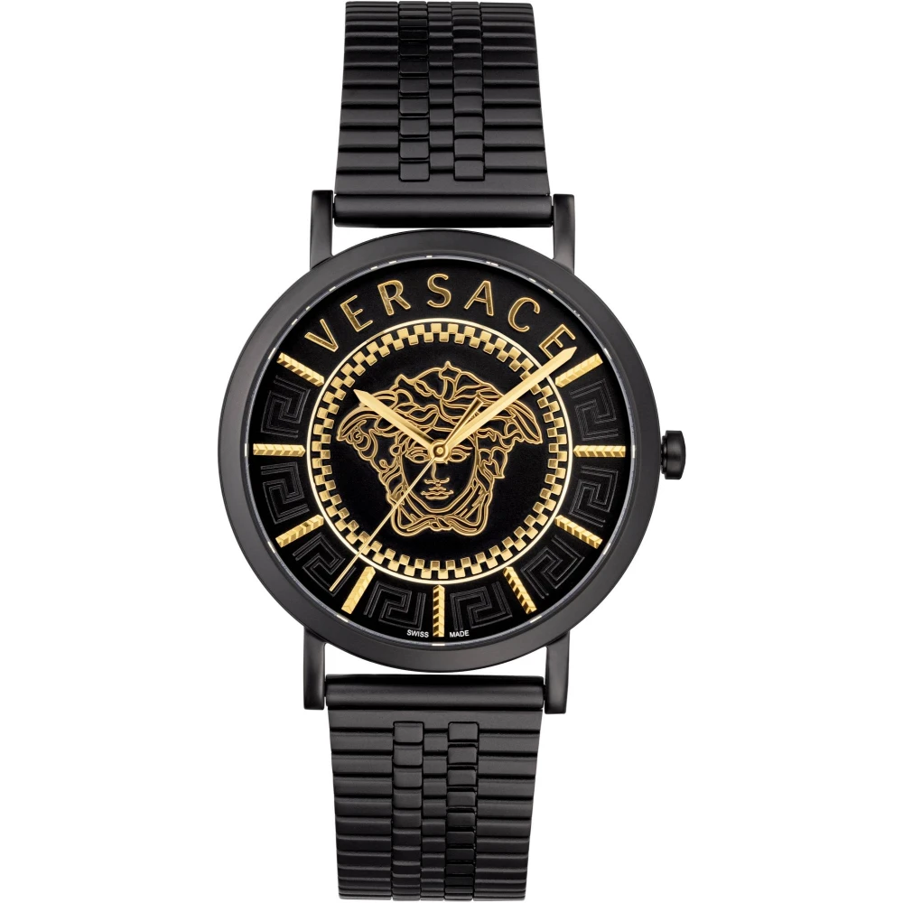 Versace V-Essential Rostfritt Stål Armbandsur Black, Herr