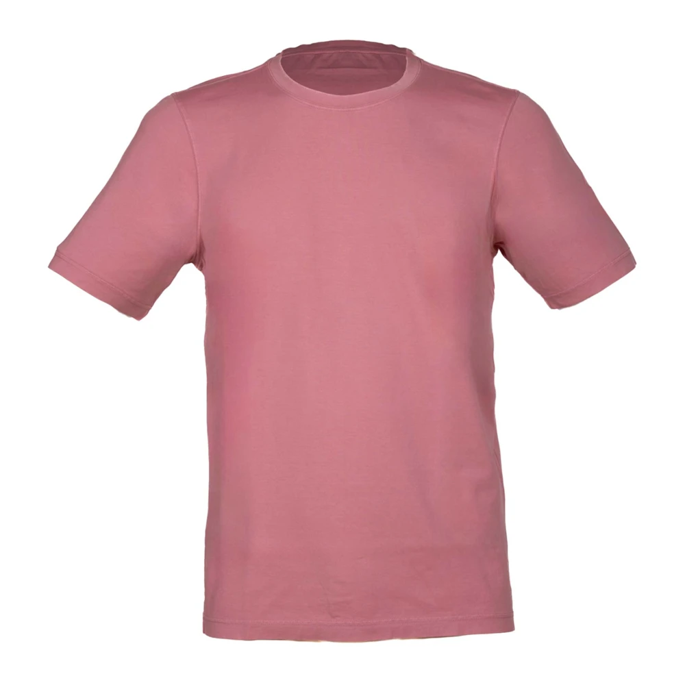 Gran Sasso Vintage Roze T-shirt met Zijopeningen Pink Heren