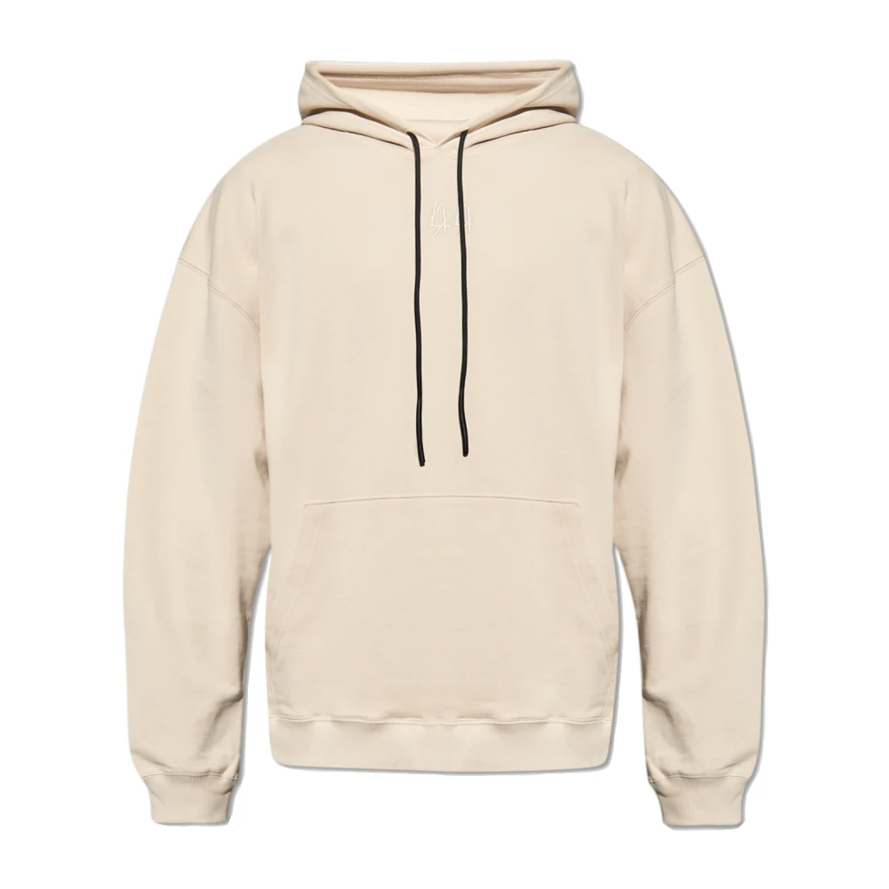 44 Label Group Hoodie met logo Beige Heren