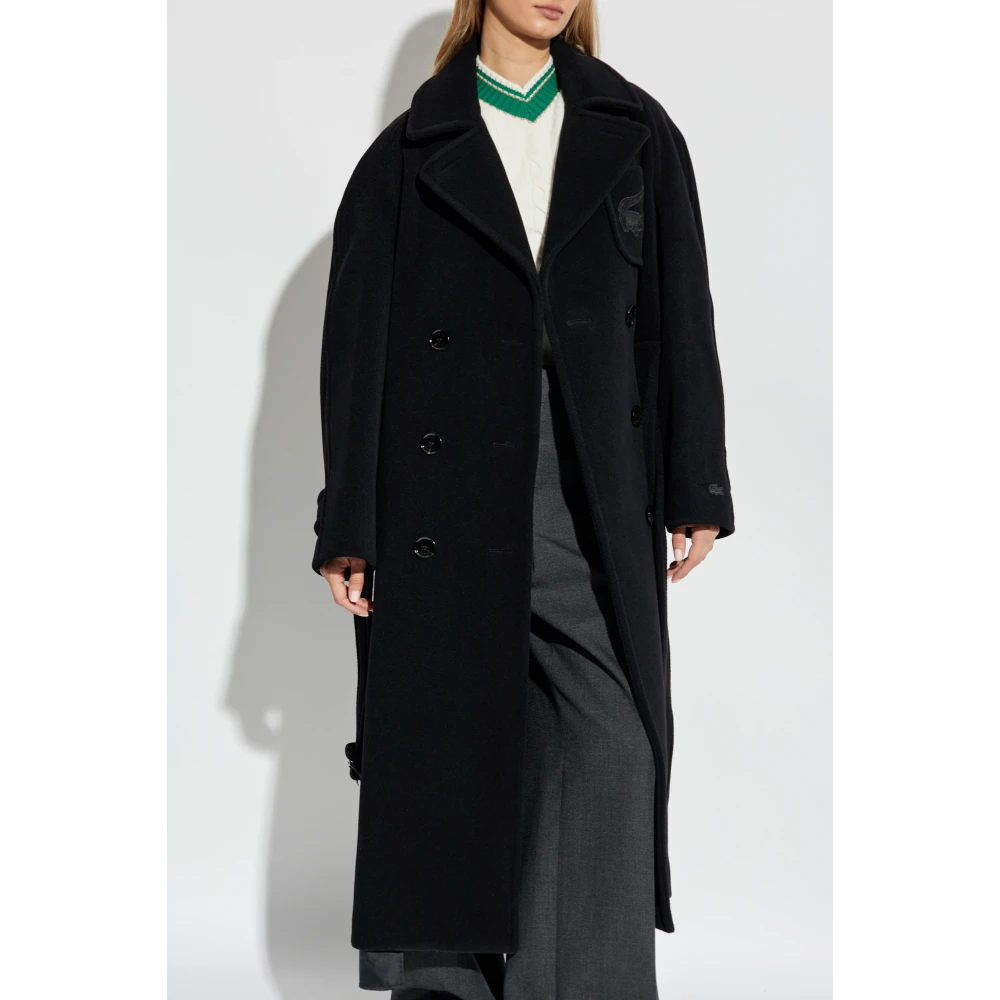 Lacoste Wollen jas Black Dames
