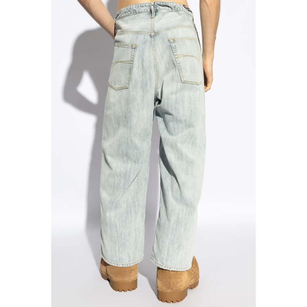 Balenciaga Wide-leg Jeans Blue Heren