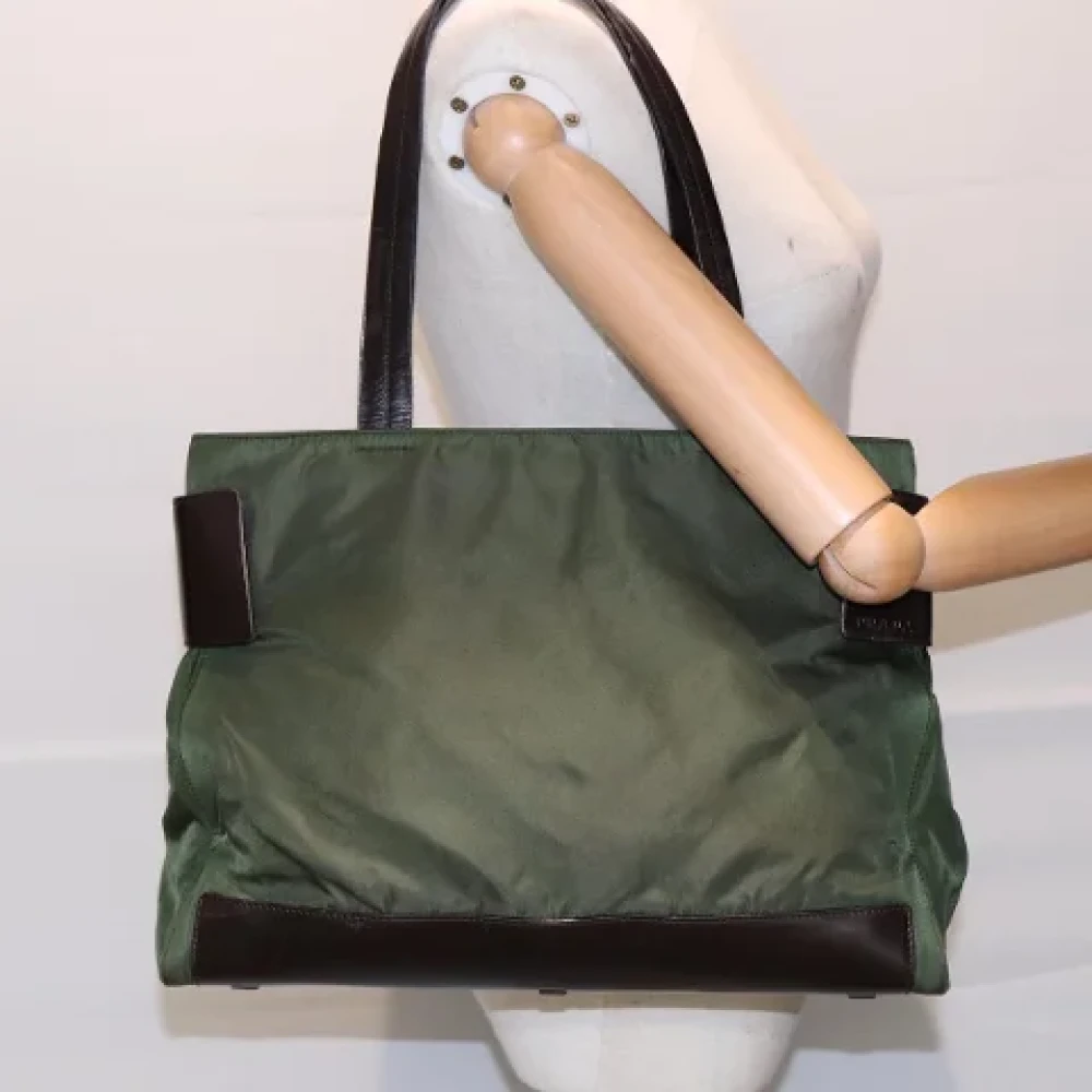 Prada Vintage Pre-owned Fabric totes Green Dames