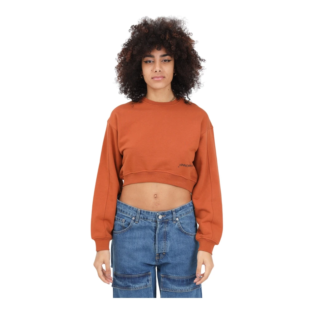 Hinnominate Brandy Sweater met Contrasterend Logo Brown Dames