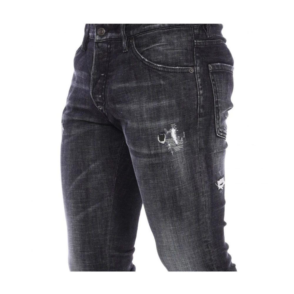 Dsquared2 Slim Antraciet Katoen Skinny Jeans Gray Heren
