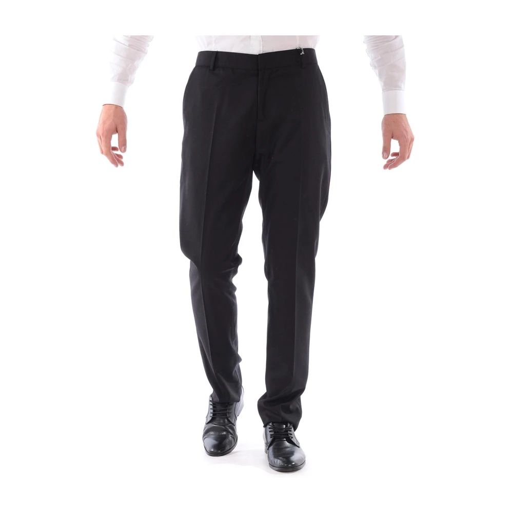 Daniele Alessandrini Black Suit Trousers - Male - Suit Trousers - 2XL - Trousers
