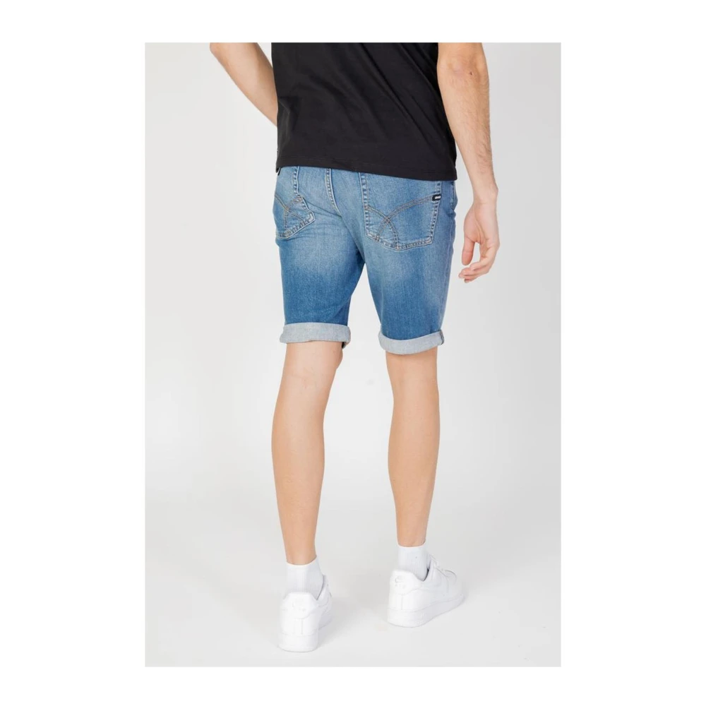 GAS Stretch katoenen Bermuda shorts collectie Blue Heren