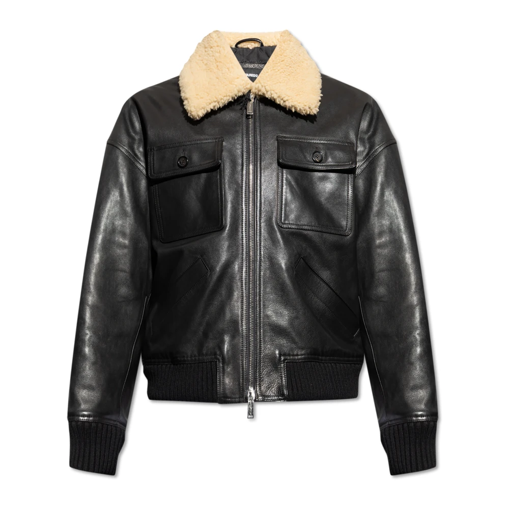 Jackets > Leather Jackets - - Dsquared2 - Modalova