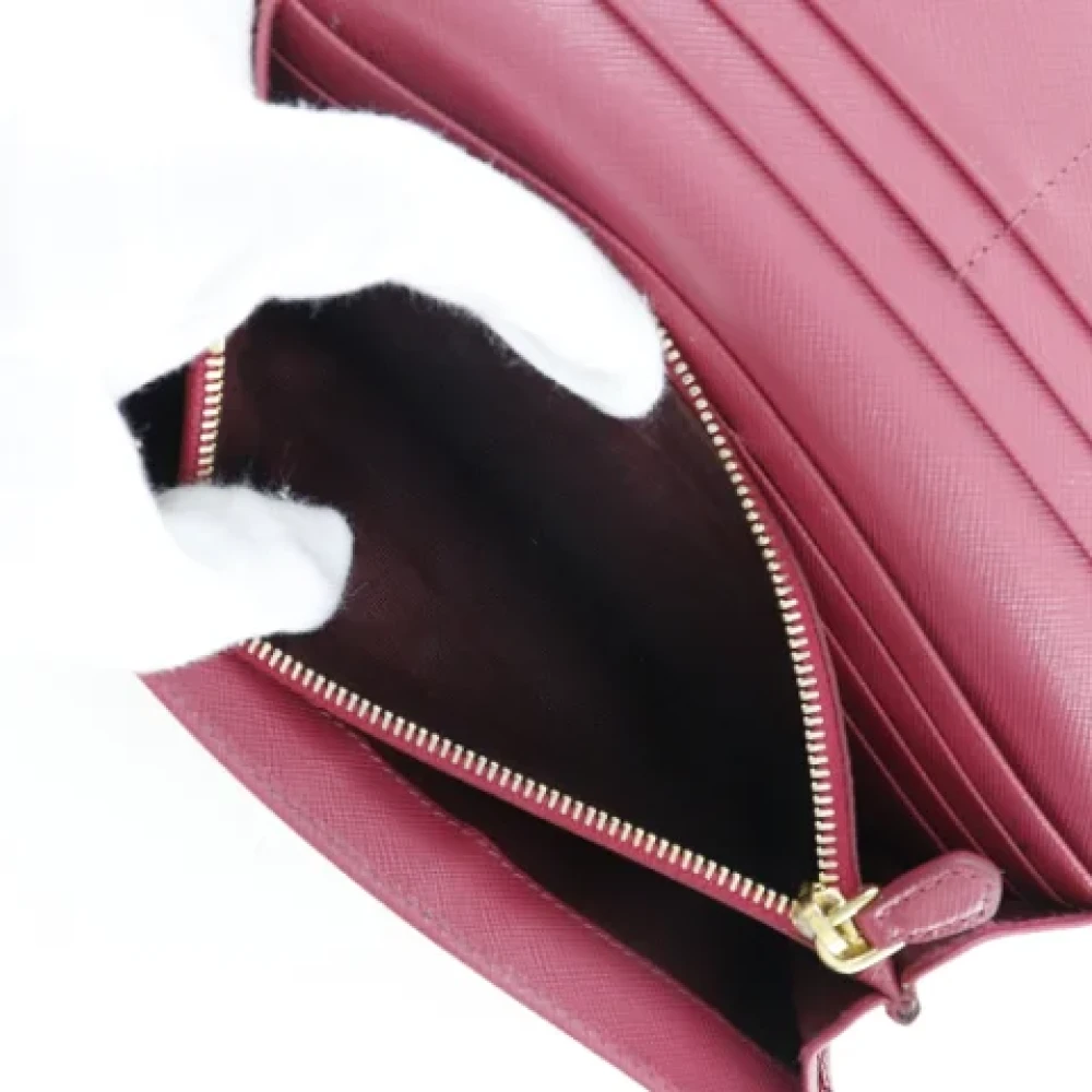 Prada Vintage Pre-owned Leather wallets Pink Dames