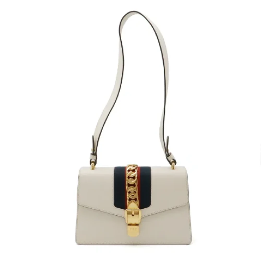 Gucci Vintage Pre-owned Leather gucci-bags White Dames