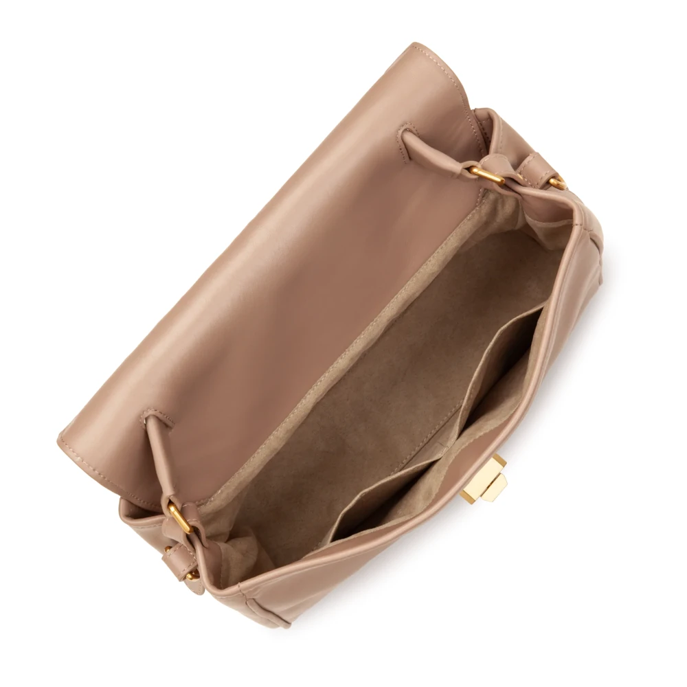 Lancaster Grace Flap Handtas met Sluiting Beige Dames