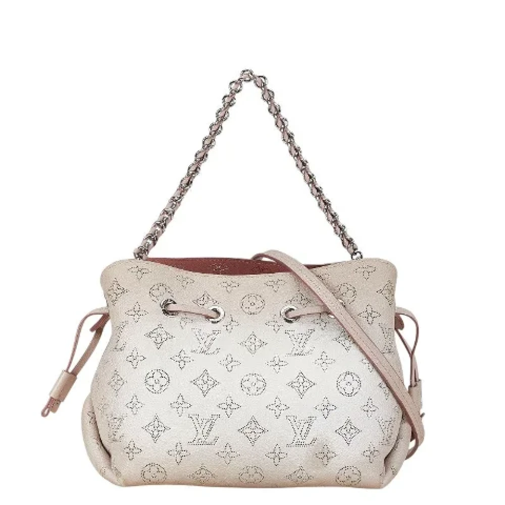 Louis Vuitton Vintage Pre-owned Leather handbags White Dames