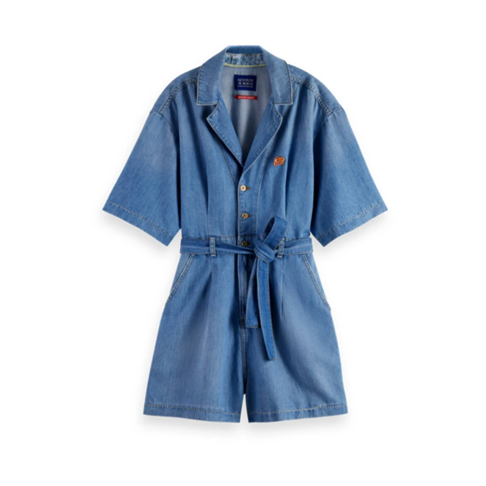 SCOTCH & SODA Dames Jumpsuits Short Sleeve Playsuit Blauw