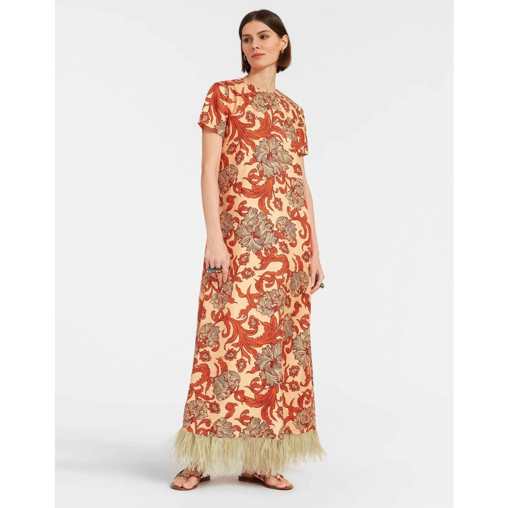 La DoubleJ Disco-geïnspireerde Roy Jurk met Zijden Sarga Multicolor Dames