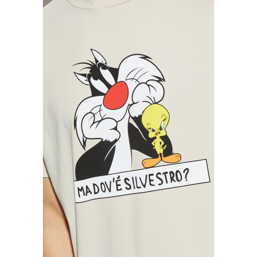 Iceberg T-shirt met print Beige Heren