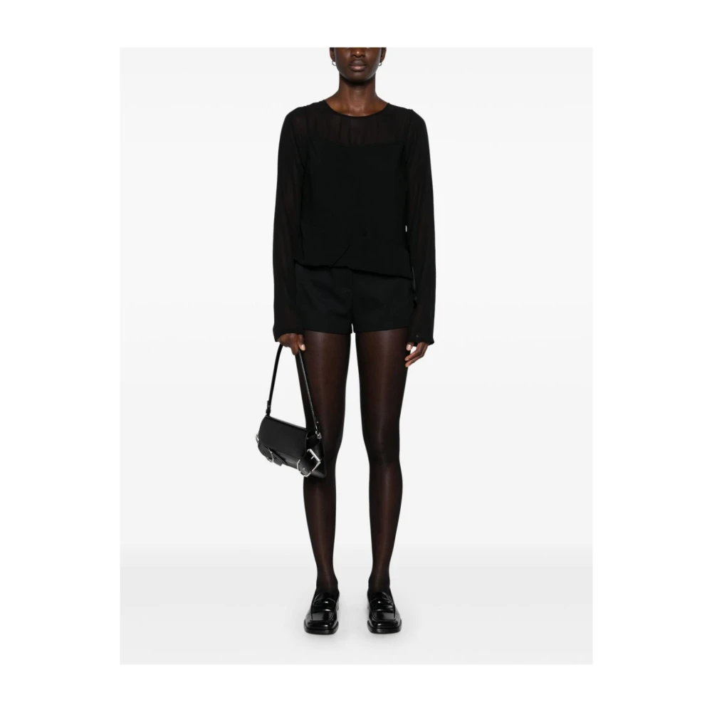 MM6 Maison Margiela Zwarte trui met lange mouwen Black Dames