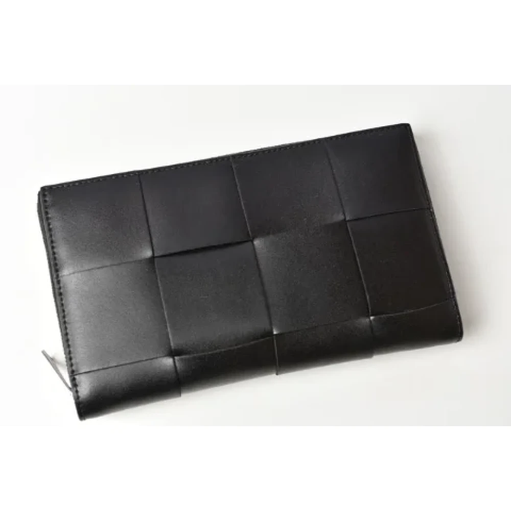 Bottega Veneta Vintage Pre-owned Leather wallets Black Dames