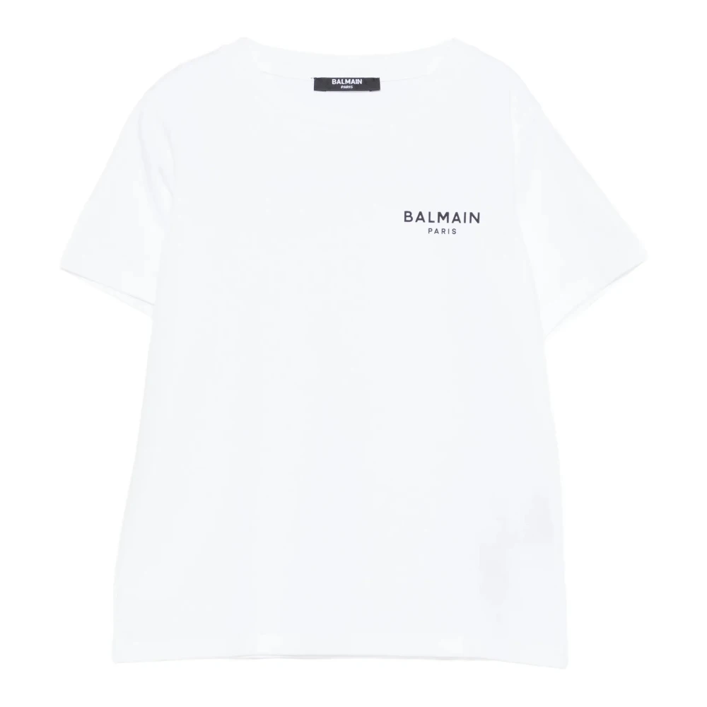 Balmain Men's White Crew Neck T-Shirt
