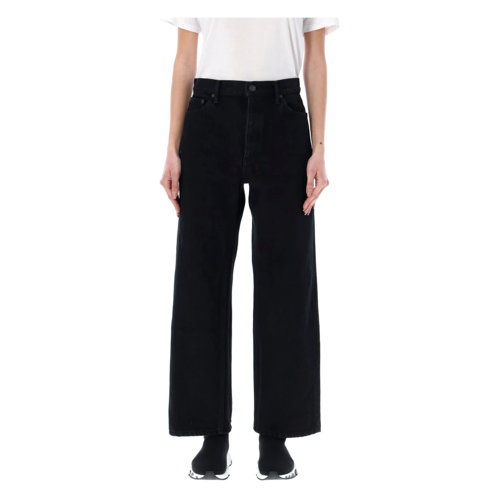 Balenciaga Cropped-Leg Jeans Black Dames