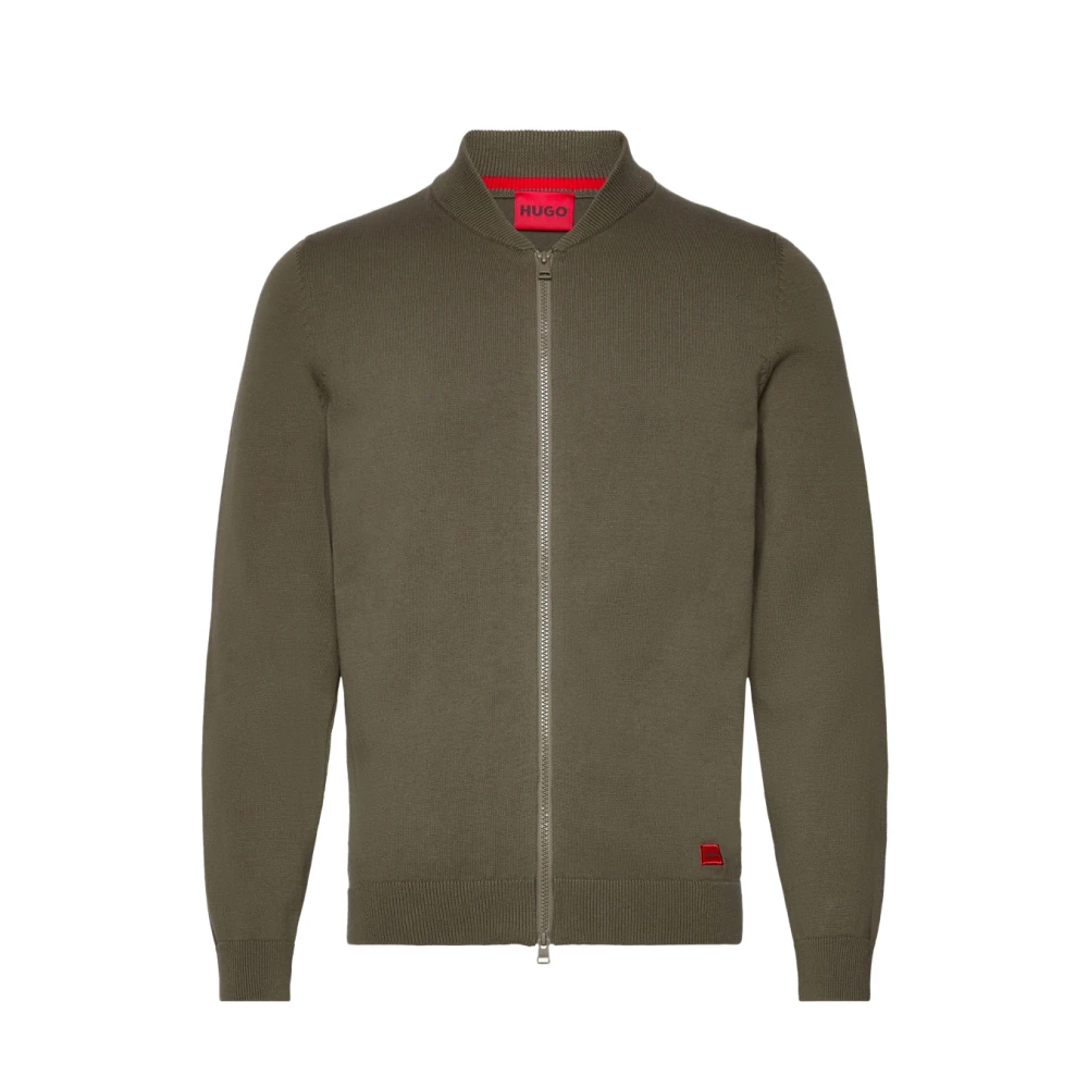 Hugo Boss Beige Zip Cardigan Stijlvol en veelzijdig Beige Heren