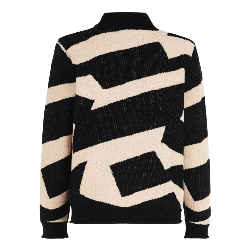 Betty Barclay Grafische Jacquard Gebreide Trui Black Dames