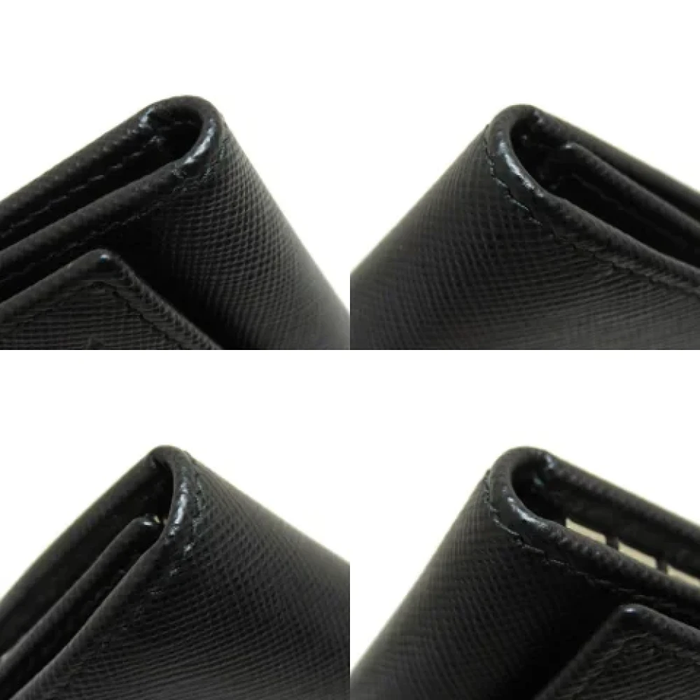 Prada Vintage Pre-owned Leather key-holders Black Dames