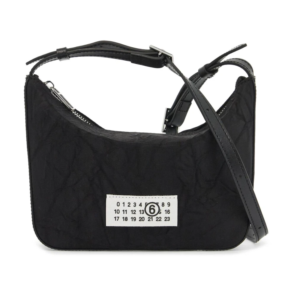MM6 Maison Margiela Numeriek Nylon Schoudertas Black Dames