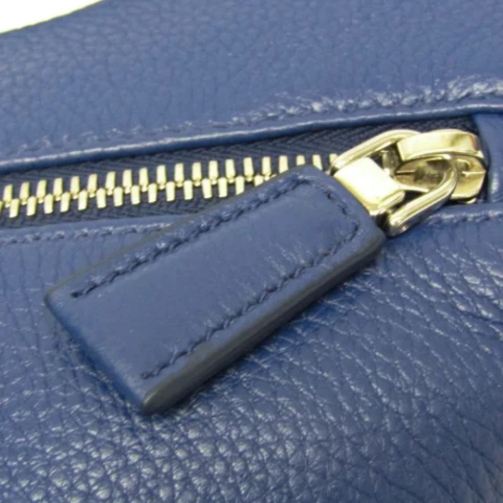 Prada Vintage Pre-owned Leather prada-bags Blue Dames
