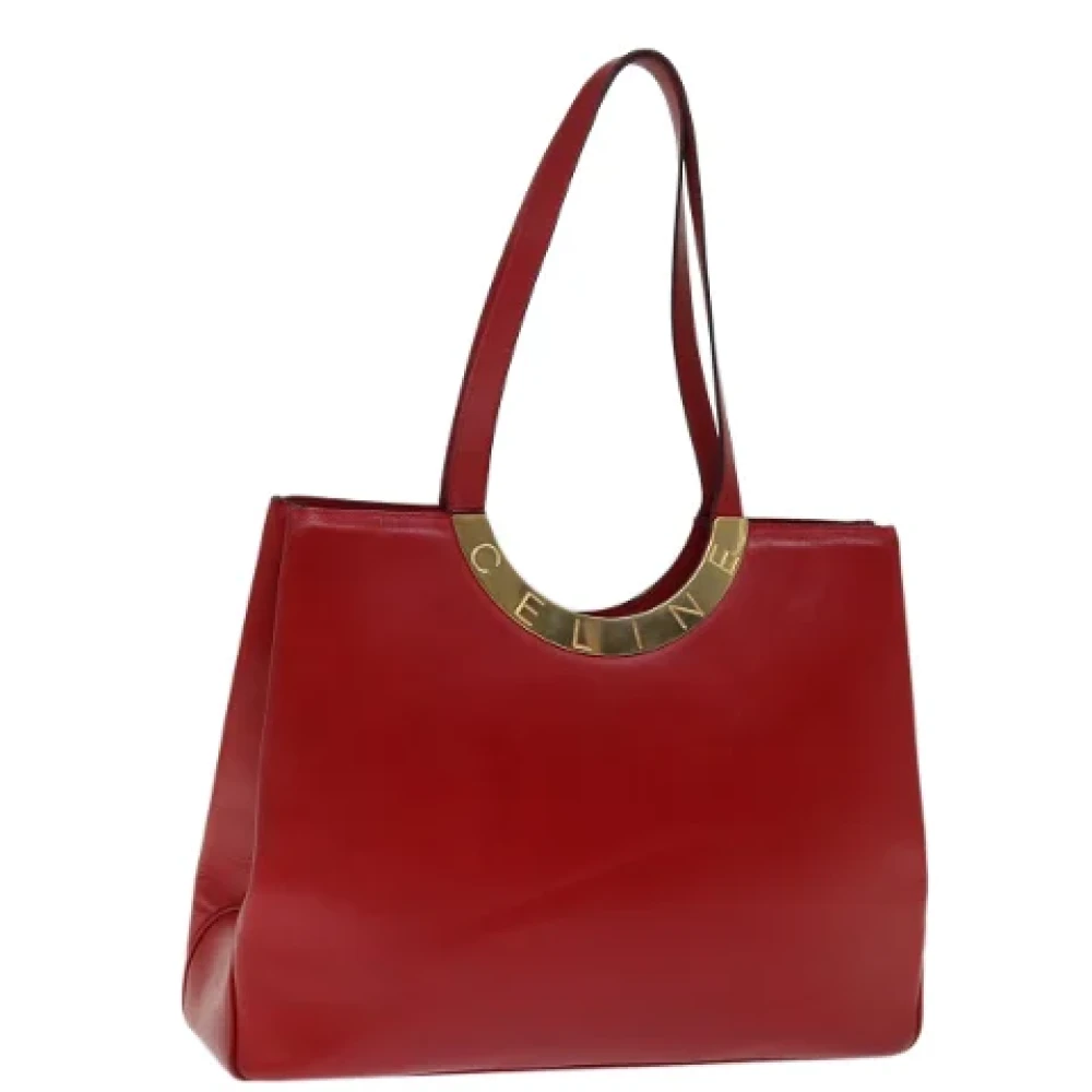 Celine Vintage Pre-owned Leather totes Red Dames