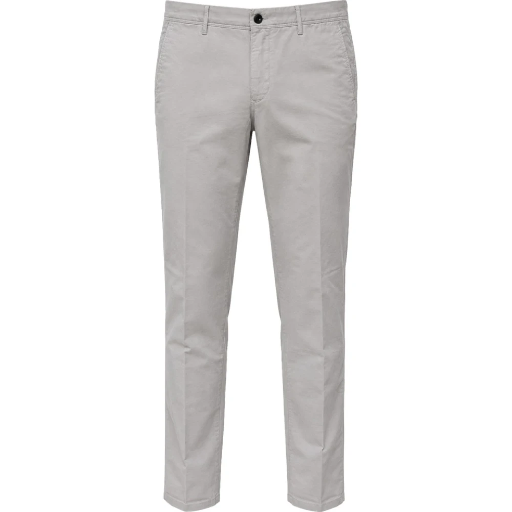 Incotex Men's Gray Summer Saten Trousers - Chinos - W35 - Trousers