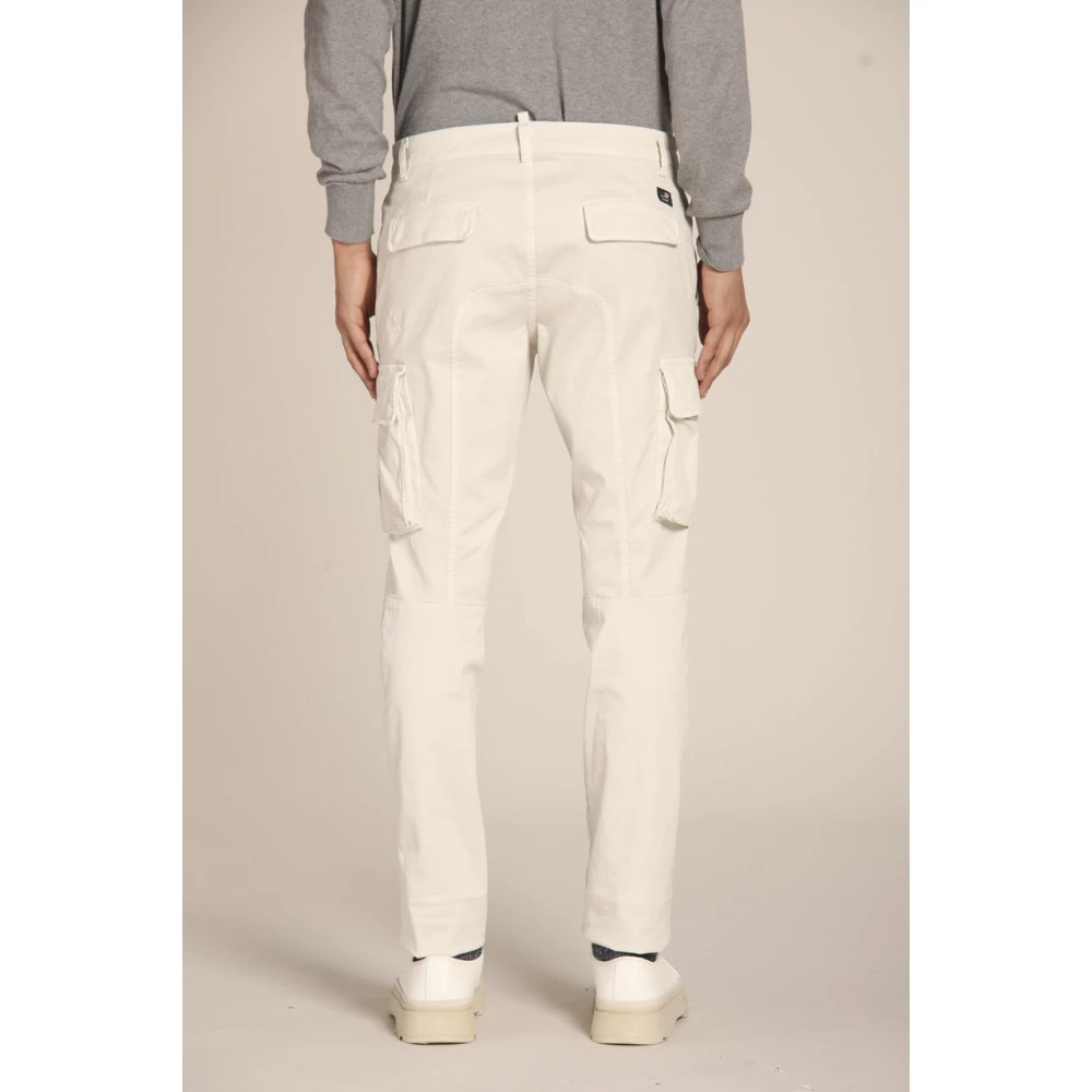 Mason's Extra Slim Fit Cargo Broek White Heren