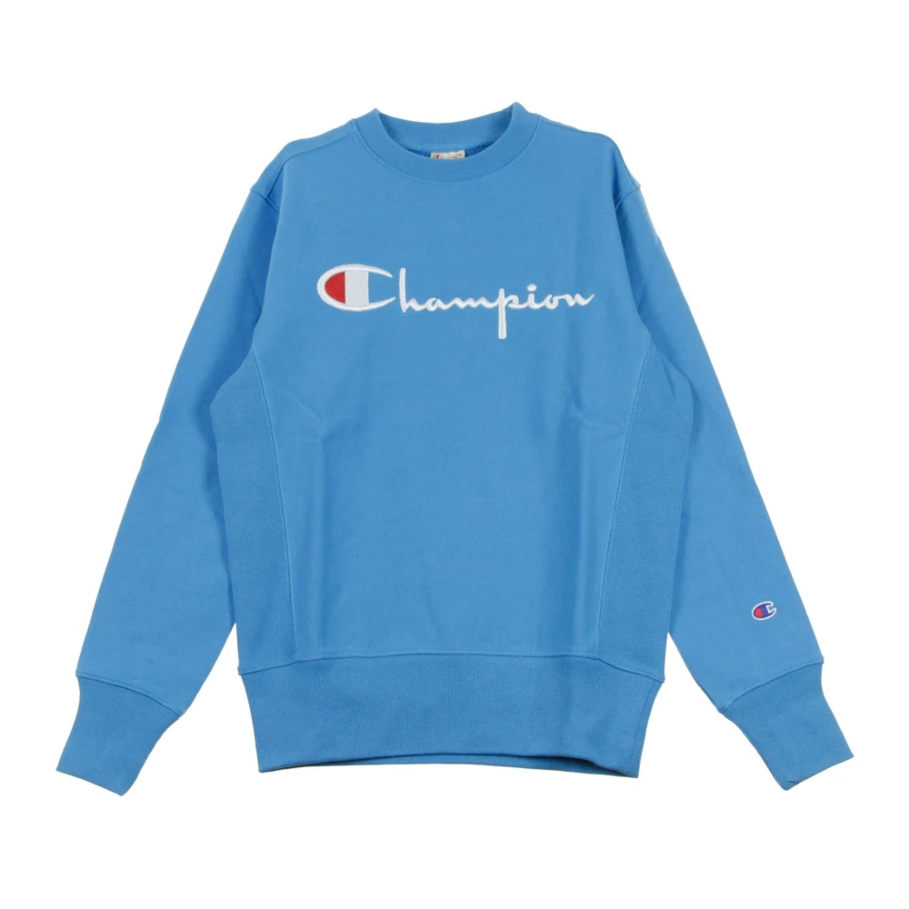 Champion Lichtblauwe Crewneck Sweatshirt voor Mannen Blue Heren