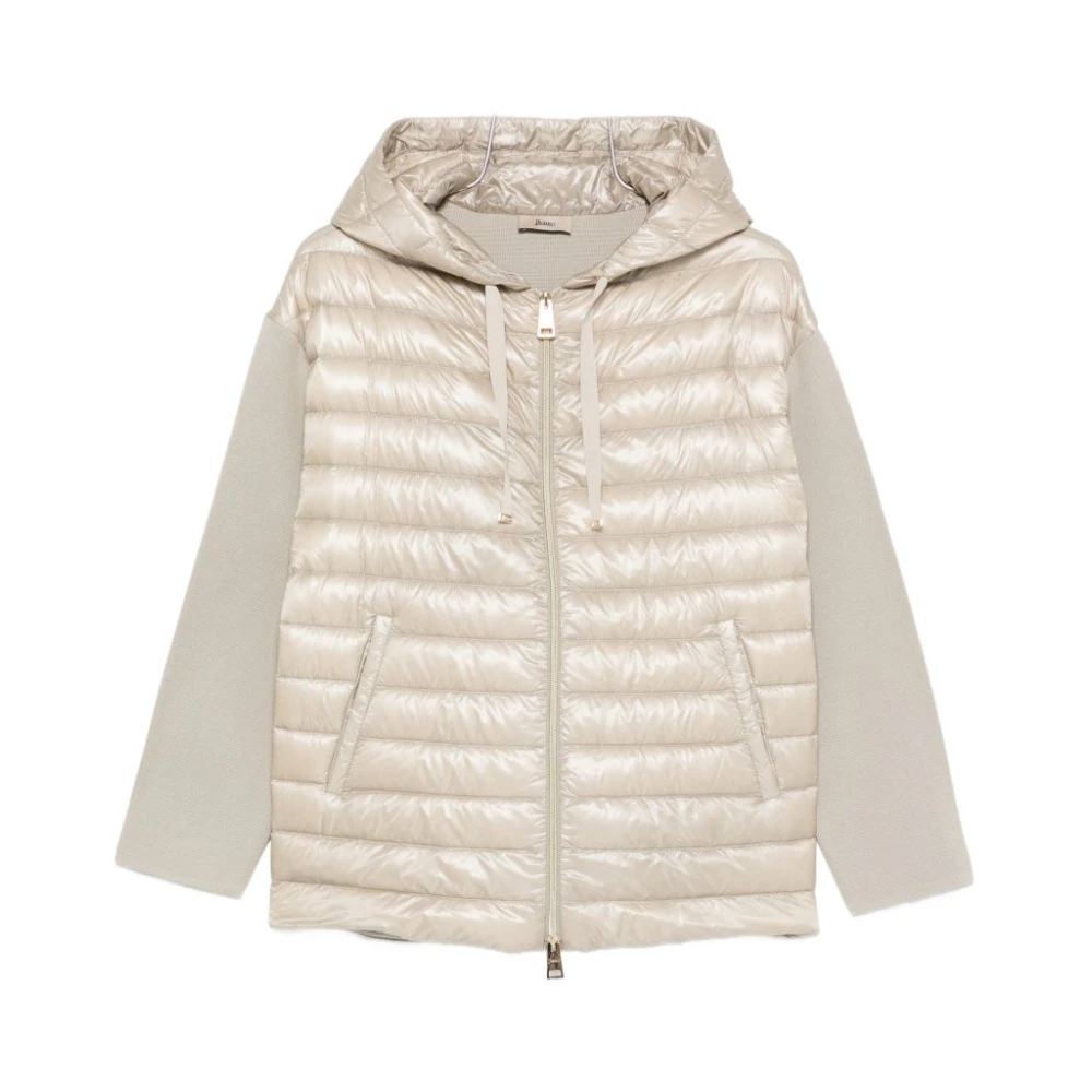 Herno Women's Beige Winter Jackets, M, C/Maglia Coat