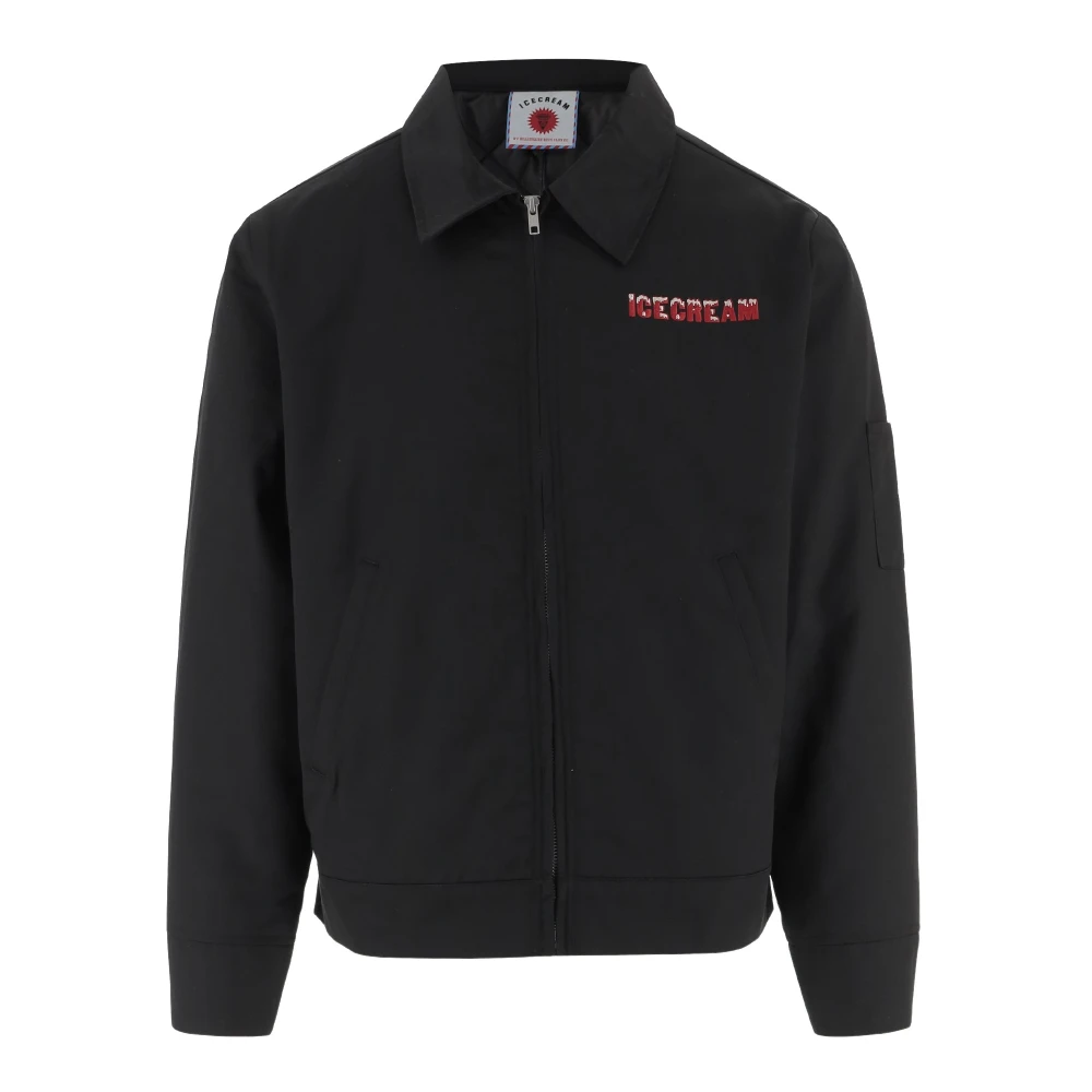 Icecream Black Drippy Jacket With Logo - Male - Light Jackets - M - Jackets