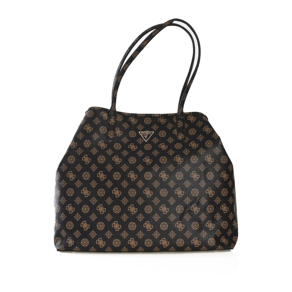 Guess 2in1 Eco Leren Schoudertas Bruin Black Dames