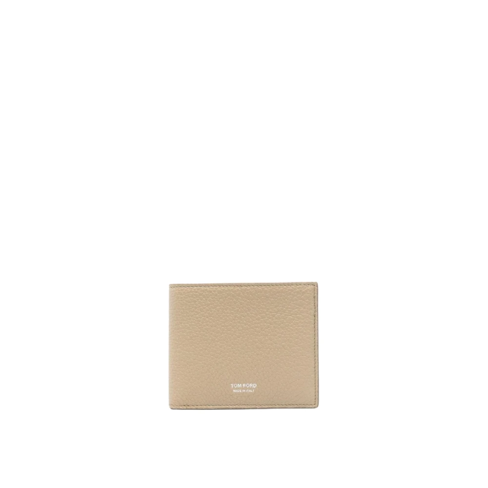 Tom Ford Men's Beige Wallets & Cardholders, One Size, Italian Leather Bifold Wallet