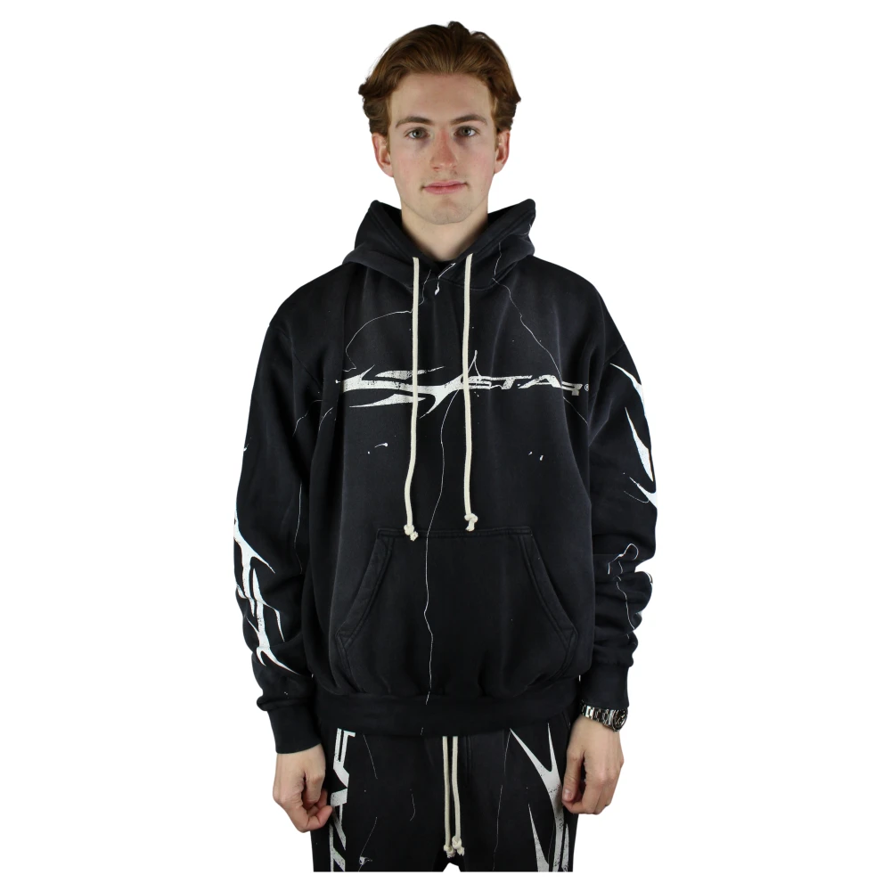 Hellstar Flame Hoodie 'Black' Black Heren