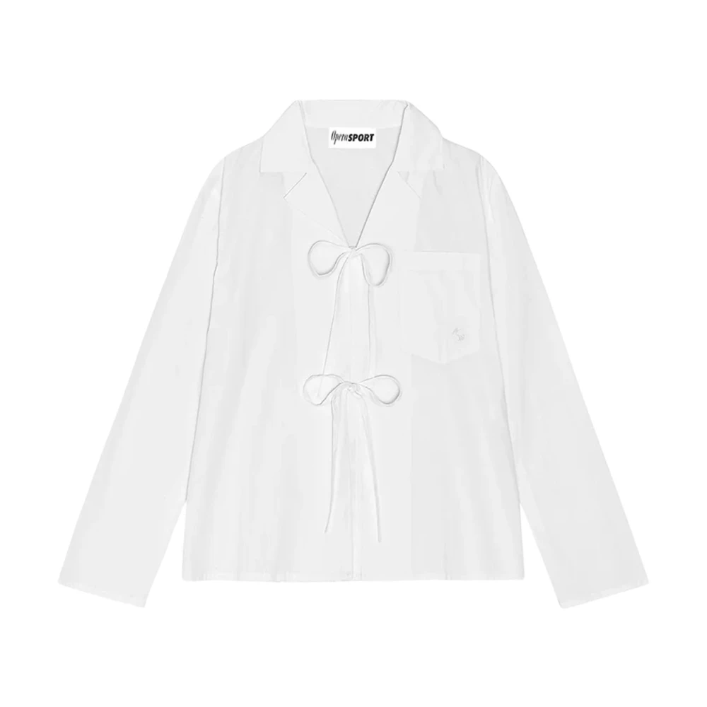 Opéra Sport Katoenen overhemd Aziatische charme Stedelijke stijl White Dames
