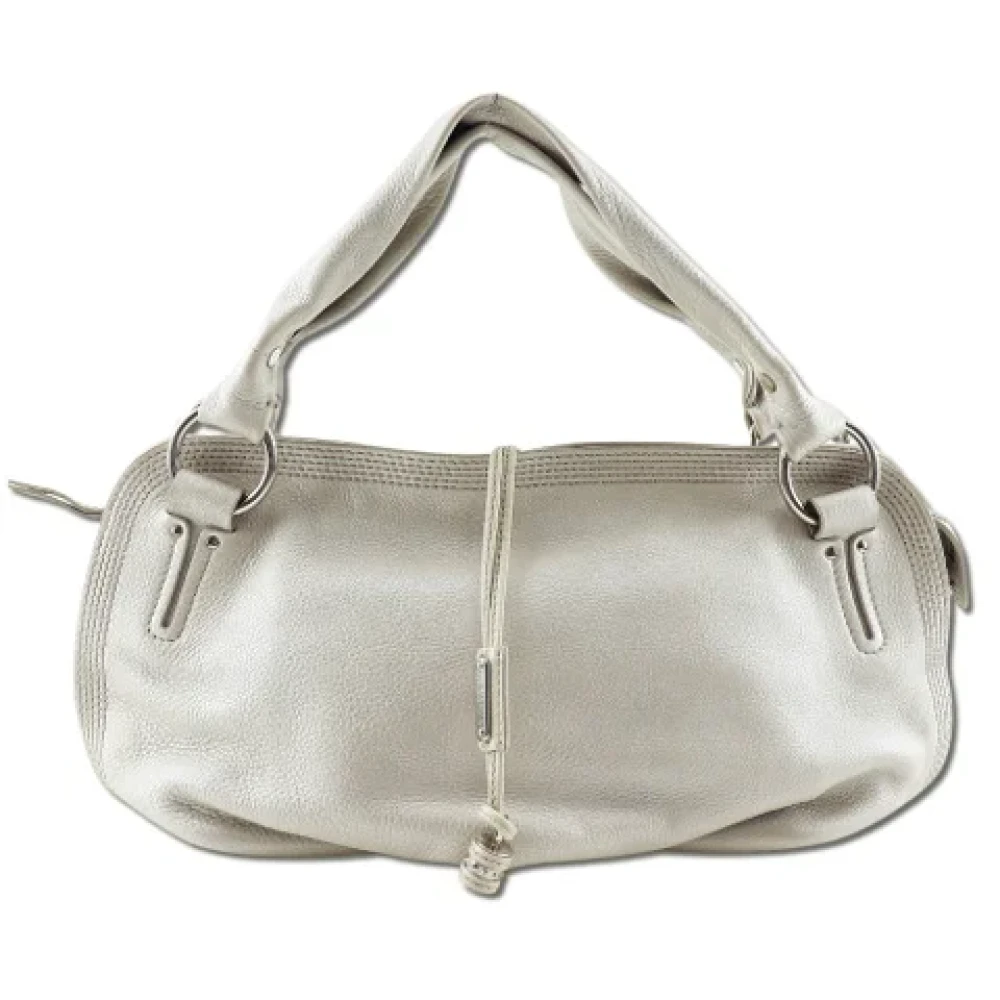Celine Vintage Pre-owned Leather handbags Beige Dames