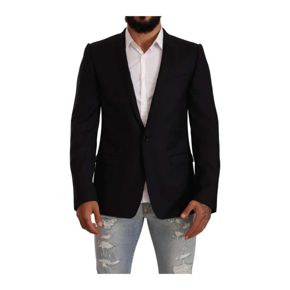Dolce & Gabbana Mannelijk Zwart E Slim Fit Blazer Jas