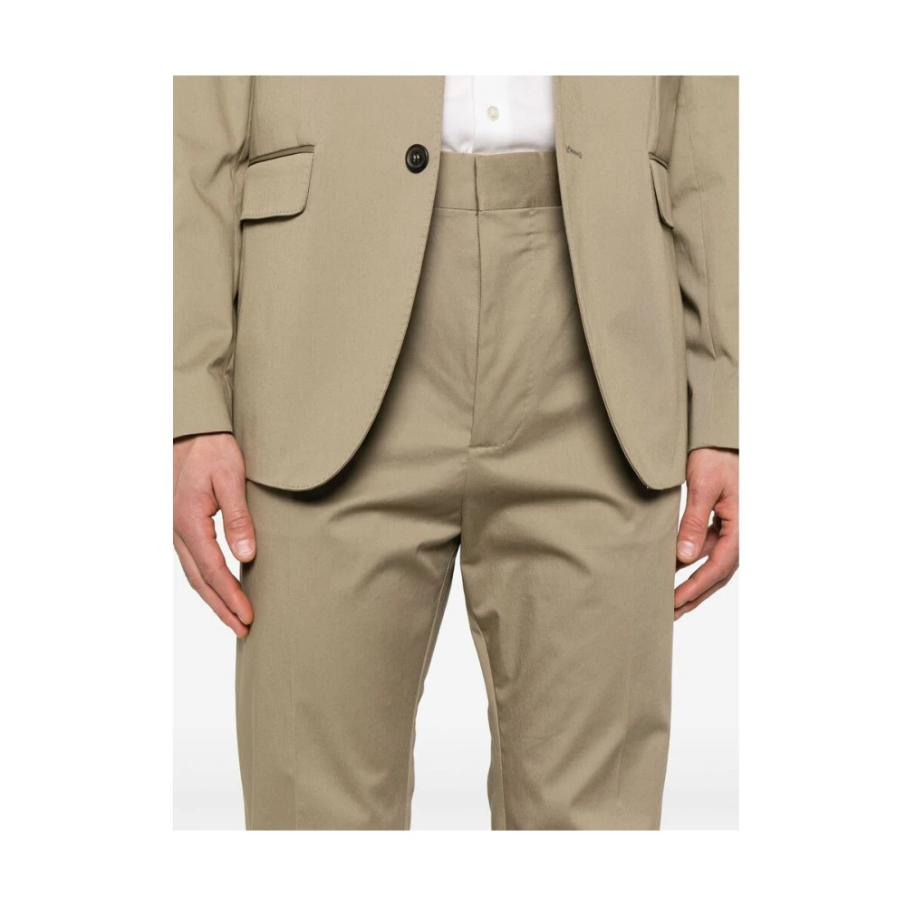Dsquared2 Beige Front Button Suit met Achtersplitten Beige Heren
