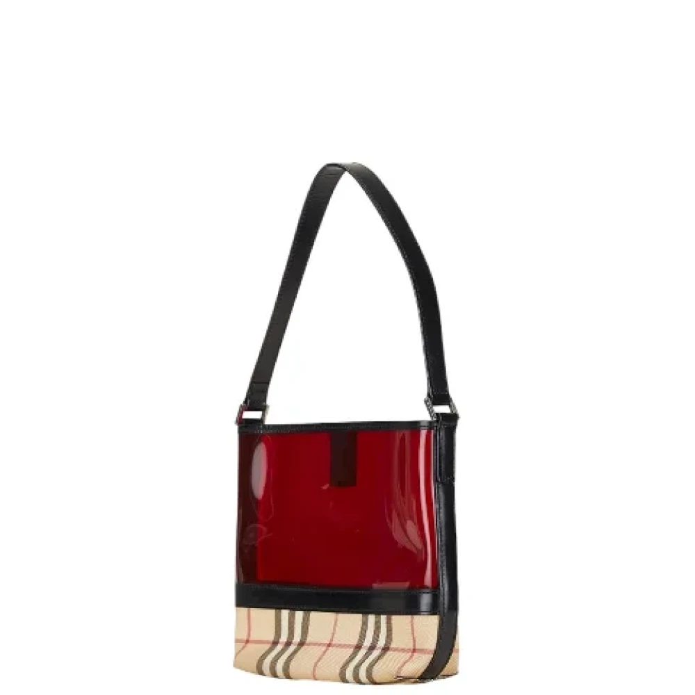 Burberry Vintage Pre-owned Vinyl handbags Red Dames