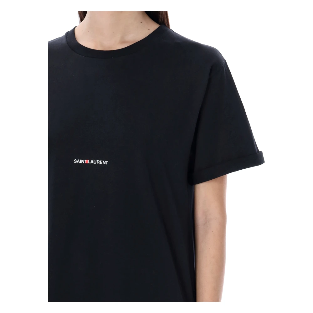 Saint Laurent Rive Gauche T-shirt Black Dames
