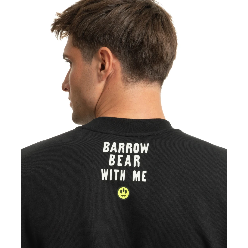 Barrow Effen Logo Teddy Sweatshirt Black Heren