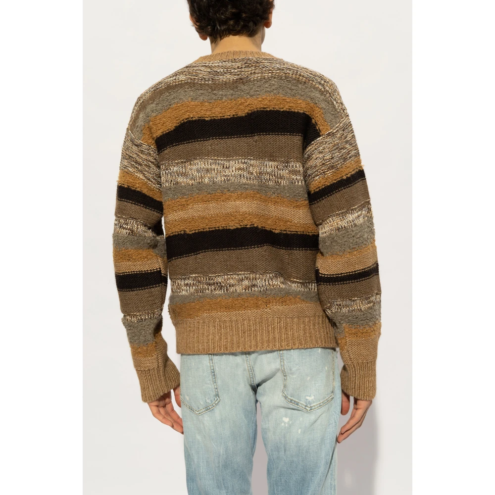 Dsquared2 Gestreepte patroon trui Brown Heren