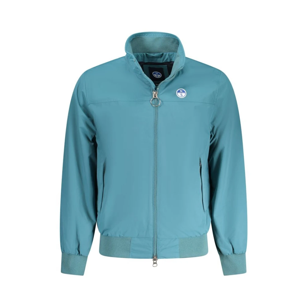North Sails Men's Blue Bomber Jackets,, Green Polyamide Slim Fit Jacket Small