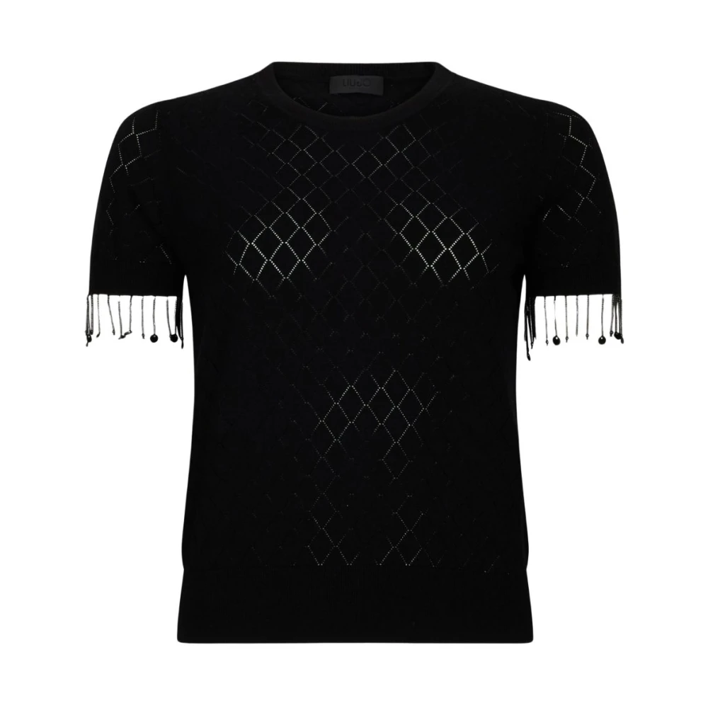 Liu Jo Donna Nero Maglione Aw25 Vestibilità Elegante