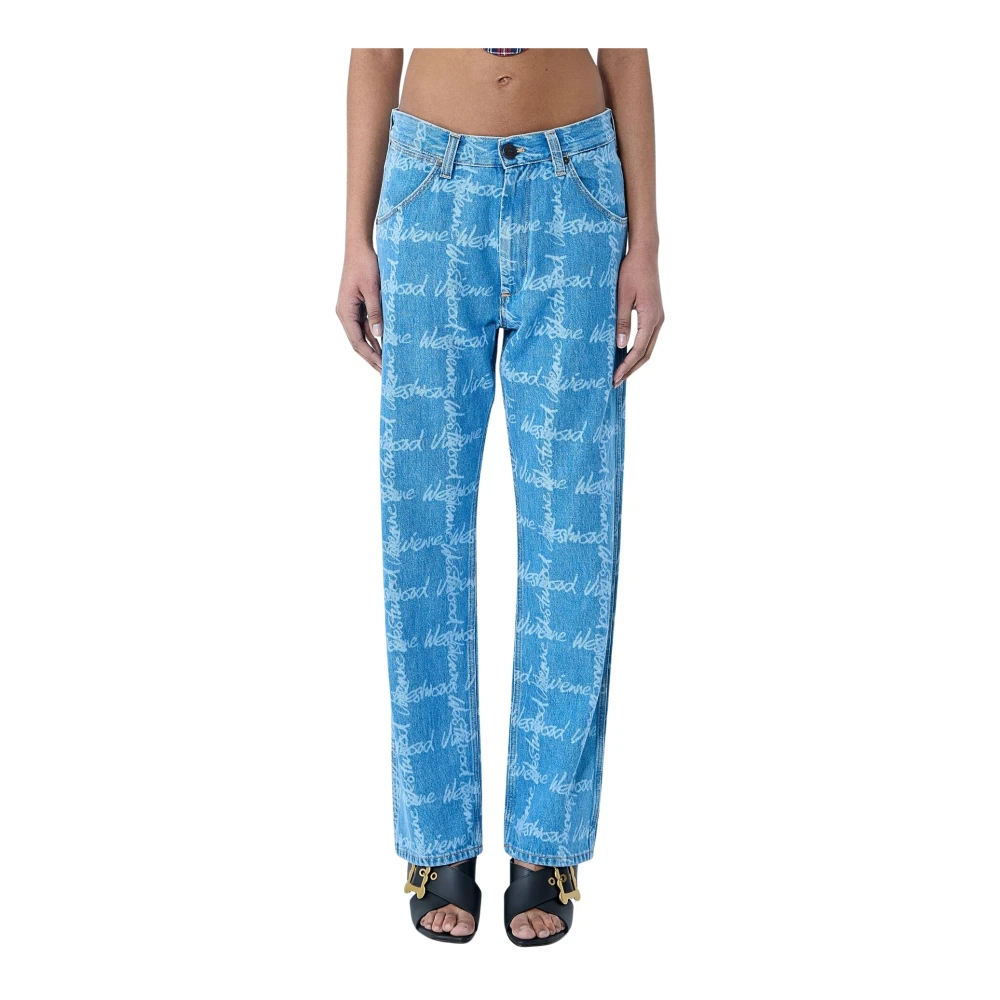 Vivienne Westwood Women's Blue Straight-Leg Ranch Jeans