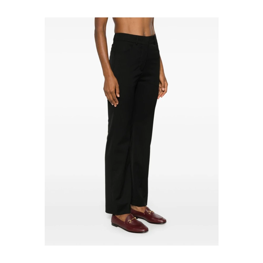 Barena Venezia Zwarte Wollen Flared Broek Op Maat Gemaakt Ontwerp Black Dames